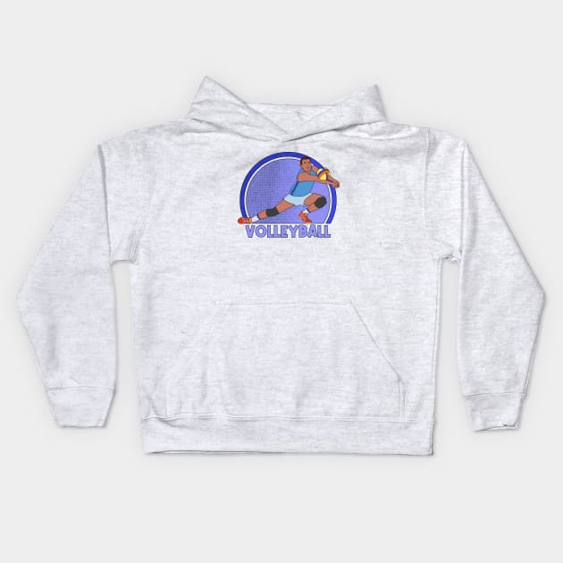 Volleyball Player Kids Hoodie by DiegoCarvalho